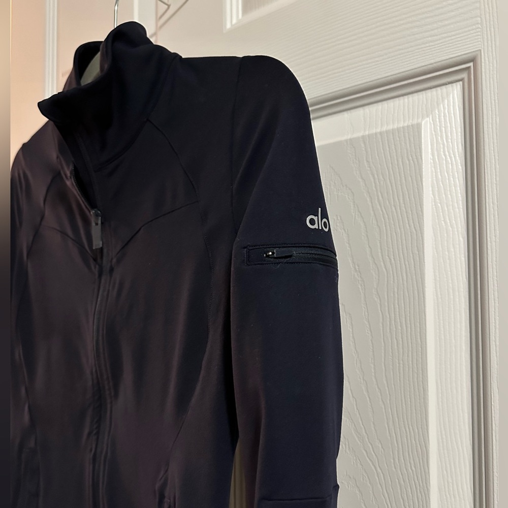 Alo Yoga Zip Up Navy XS New!